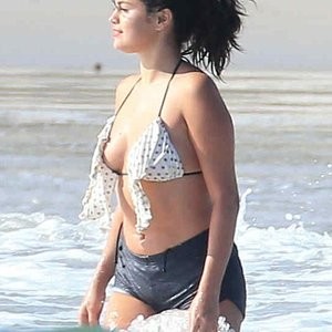 Selena Gomez big boobs in white bikini